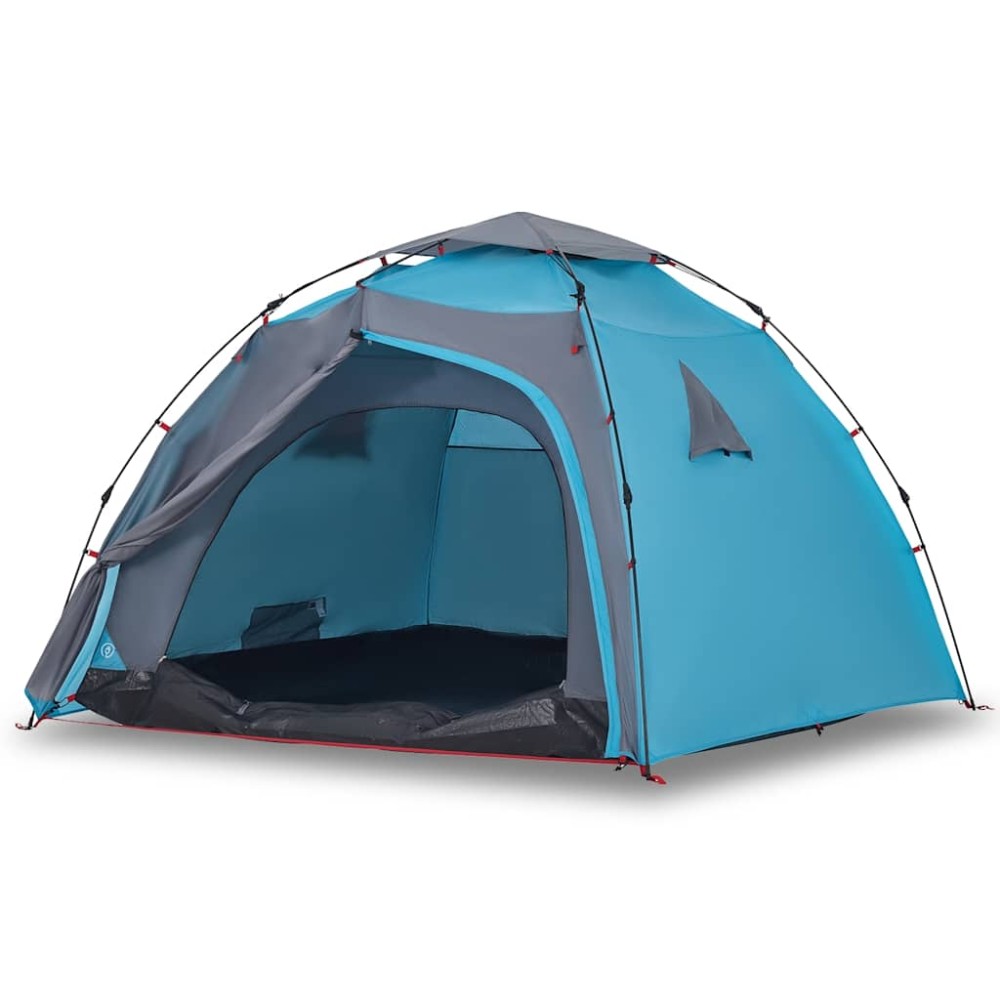 vidaXL Cort de camping cupolă 4 persoane, setare rapidă, albastru