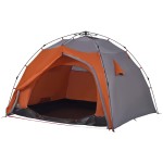 vidaXL Cort camping cupolă 4 persoane, gri/portocaliu, setare rapidă vidaXL Cort camping cupolă 4 persoane, gri/portocaliu, setare rapidă