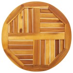 vidaXL Blat de masă rotund, Ø60x2 cm, lemn masiv de acacia vidaXL Blat de masă rotund, Ø60x2 cm, lemn masiv de acacia