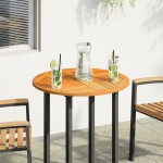 vidaXL Blat de masă rotund, Ø70x2 cm, lemn masiv de acacia vidaXL Blat de masă rotund, Ø70x2 cm, lemn masiv de acacia