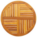 vidaXL Blat de masă rotund, Ø70x2 cm, lemn masiv de acacia vidaXL Blat de masă rotund, Ø70x2 cm, lemn masiv de acacia