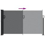 vidaXL Copertină laterală retractabilă, negru, 117x300 cm