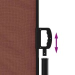 vidaXL Copertină laterală retractabilă, maro, 117x300 cm vidaXL Copertină laterală retractabilă, maro, 117x300 cm