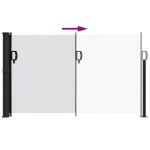 vidaXL Copertină laterală retractabilă, alb, 117x300 cm vidaXL Copertină laterală retractabilă, alb, 117x300 cm