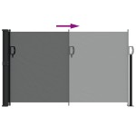 vidaXL Copertină laterală retractabilă, antracit, 117x300 cm vidaXL Copertină laterală retractabilă, antracit, 117x300 cm