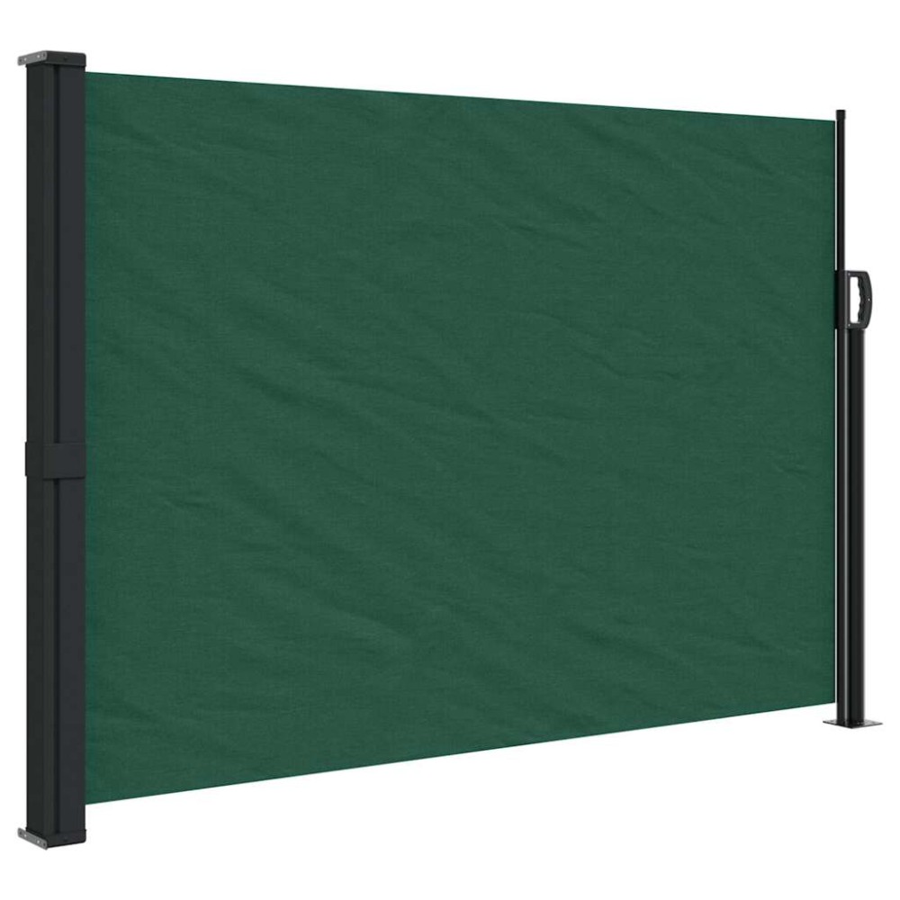 vidaXL Copertina laterală retractabilă, verde închis, 140x300 cm