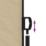 vidaXL Copertină laterală retractabilă, bej, 170x300 cm vidaXL Copertină laterală retractabilă, bej, 170x300 cm