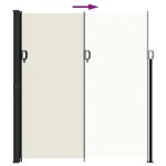vidaXL Copertina laterală retractabilă, crem, 220x300 cm vidaXL Copertina laterală retractabilă, crem, 220x300 cm