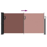 vidaXL Copertina laterală retractabilă, maro, 100x500 cm vidaXL Copertina laterală retractabilă, maro, 100x500 cm