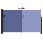 vidaXL Copertina laterală retractabilă, albastru, 120x500 cm vidaXL Copertina laterală retractabilă, albastru, 120x500 cm