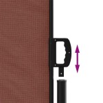 vidaXL Copertina laterală retractabilă, maro, 120x500 cm vidaXL Copertina laterală retractabilă, maro, 120x500 cm