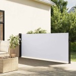 vidaXL Copertina laterală retractabilă, alb, 120x500 cm vidaXL Copertina laterală retractabilă, alb, 120x500 cm