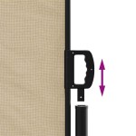 vidaXL Copertina laterală retractabilă, bej, 140x500 cm vidaXL Copertina laterală retractabilă, bej, 140x500 cm