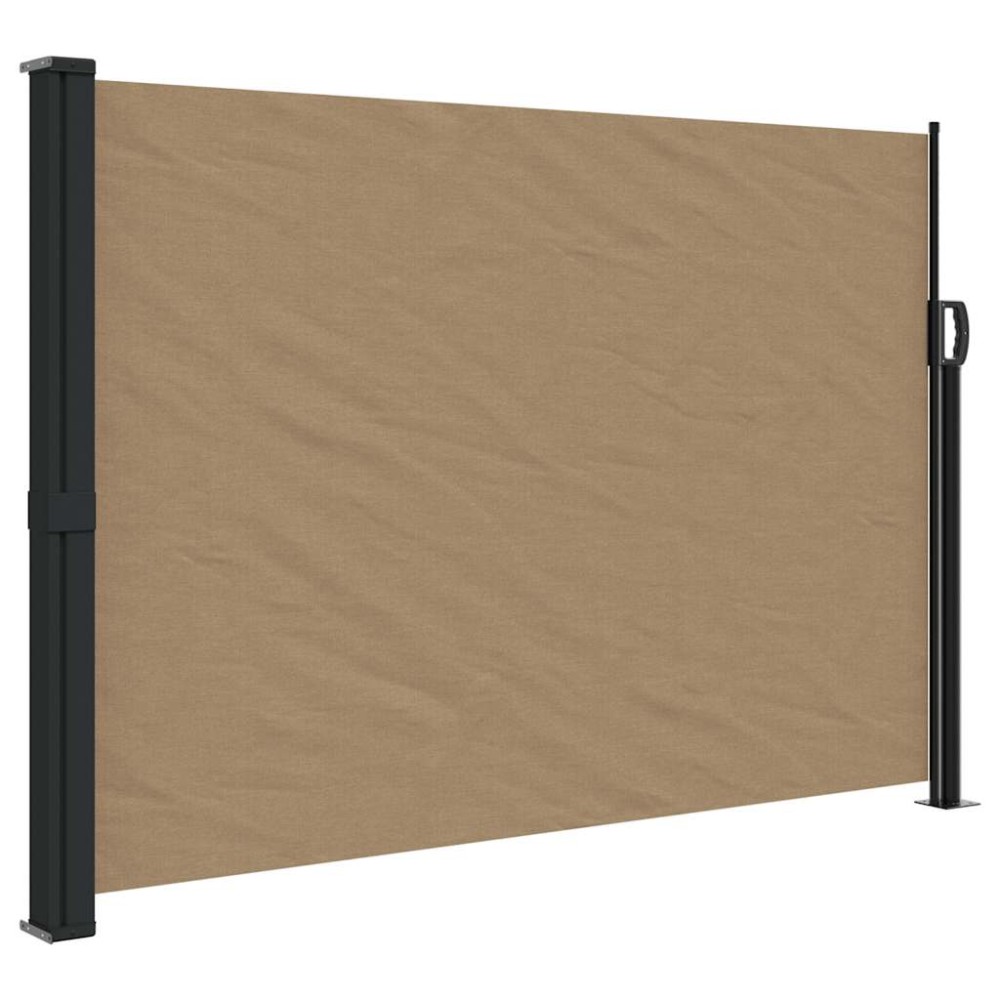 vidaXL Copertina laterală retractabilă, gri taupe, 140x500 cm