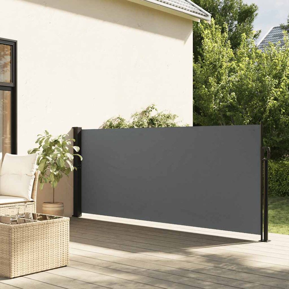 vidaXL Copertină laterală retractabilă, antracit, 140x500 cm