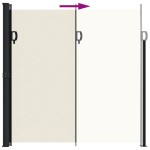 vidaXL Copertina laterală retractabilă, crem, 200x500 cm vidaXL Copertina laterală retractabilă, crem, 200x500 cm