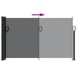 vidaXL Copertină laterală retractabilă, negru, 120 x 600 cm