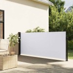 vidaXL Copertină laterală retractabilă, alb, 140x600 cm vidaXL Copertină laterală retractabilă, alb, 140x600 cm