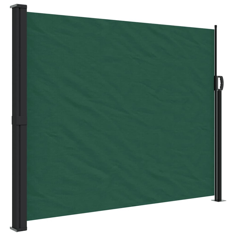 vidaXL Copertină laterală retractabilă, verde închis, 160 x 600 cm