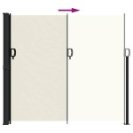 vidaXL Copertină laterală retractabilă, crem, 180x600 cm