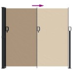 vidaXL Copertină laterală retractabilă, gri taupe, 180x600 cm vidaXL Copertină laterală retractabilă, gri taupe, 180x600 cm
