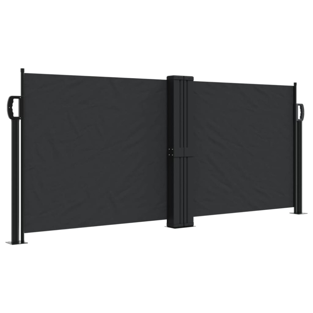 vidaXL Copertină laterală retractabilă, negru, 100 x 600 cm