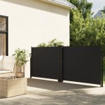 vidaXL Copertină laterală retractabilă, negru, 100 x 600 cm vidaXL Copertină laterală retractabilă, negru, 100 x 600 cm