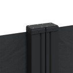 vidaXL Copertină laterală retractabilă, negru, 100 x 600 cm vidaXL Copertină laterală retractabilă, negru, 100 x 600 cm