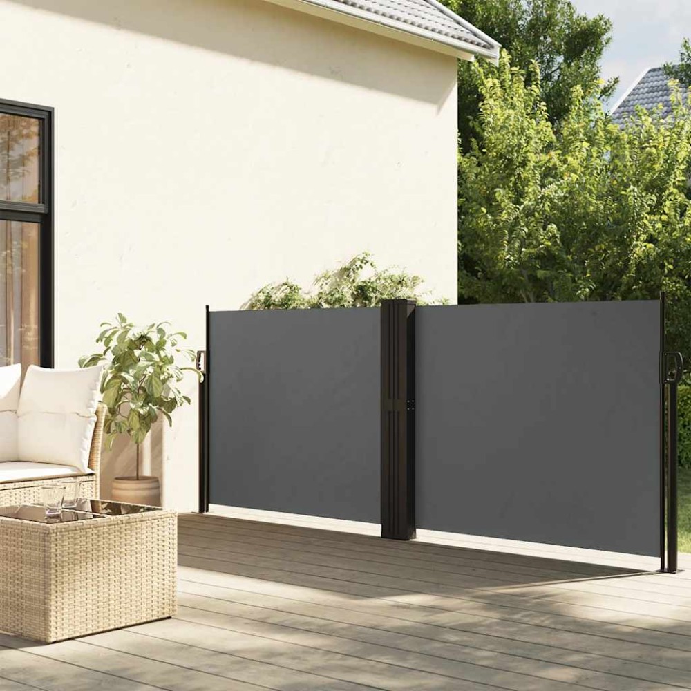 vidaXL Copertină laterală retractabilă, antracit, 100 x 600 cm