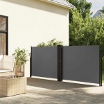 vidaXL Copertină laterală retractabilă, antracit, 100 x 600 cm vidaXL Copertină laterală retractabilă, antracit, 100 x 600 cm
