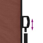 vidaXL Copertină laterală retractabilă, maro, 100 x 600 cm vidaXL Copertină laterală retractabilă, maro, 100 x 600 cm