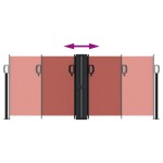 vidaXL Copertină laterală retractabilă, teracotă, 100 x 600 cm