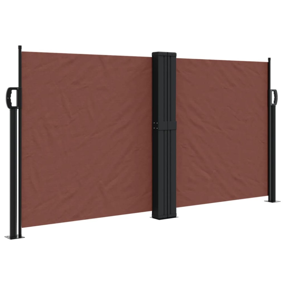 vidaXL Copertină laterală retractabilă, maro, 120 x 600 cm