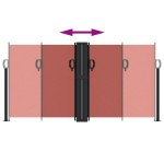 vidaXL Copertină laterală retractabilă, teracotă, 120 x 600 cm