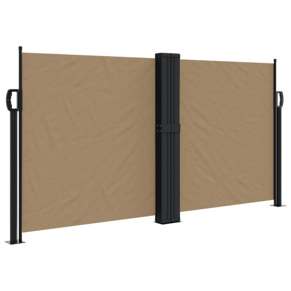 vidaXL Copertină laterală retractabilă, gri taupe, 120 x 600 cm