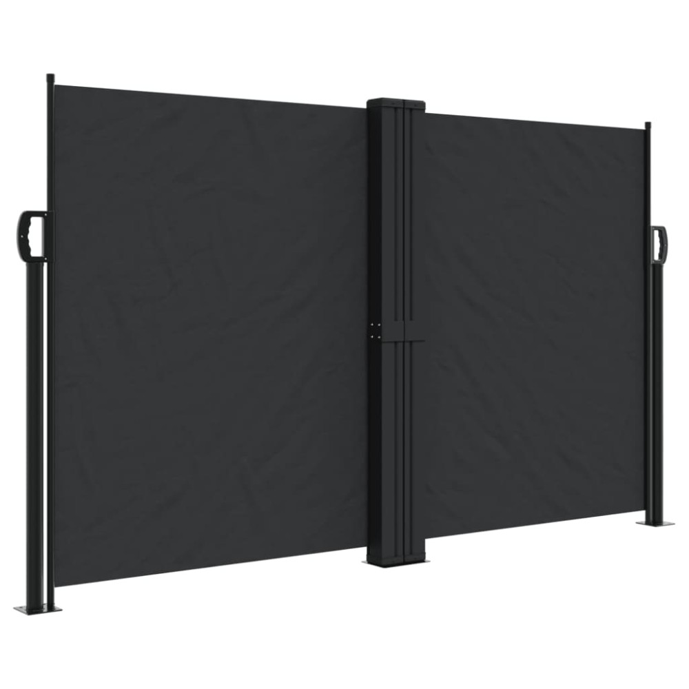 vidaXL Copertină laterală retractabilă, negru, 140x600 cm