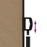 vidaXL Copertină laterală retractabilă, gri taupe, 140x600 cm