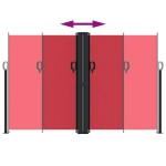 vidaXL Copertină laterală retractabilă, roșu, 160 x 600 cm