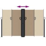 vidaXL Copertină laterală retractabilă, gri taupe, 160 x 600 cm vidaXL Copertină laterală retractabilă, gri taupe, 160 x 600 cm