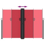 vidaXL Copertină laterală retractabilă, roșu, 180x600 cm