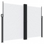 vidaXL Copertină laterală retractabilă, alb, 180x600 cm vidaXL Copertină laterală retractabilă, alb, 180x600 cm