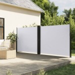 vidaXL Copertină laterală retractabilă, alb, 180x600 cm vidaXL Copertină laterală retractabilă, alb, 180x600 cm