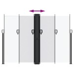vidaXL Copertină laterală retractabilă, alb, 180x600 cm vidaXL Copertină laterală retractabilă, alb, 180x600 cm