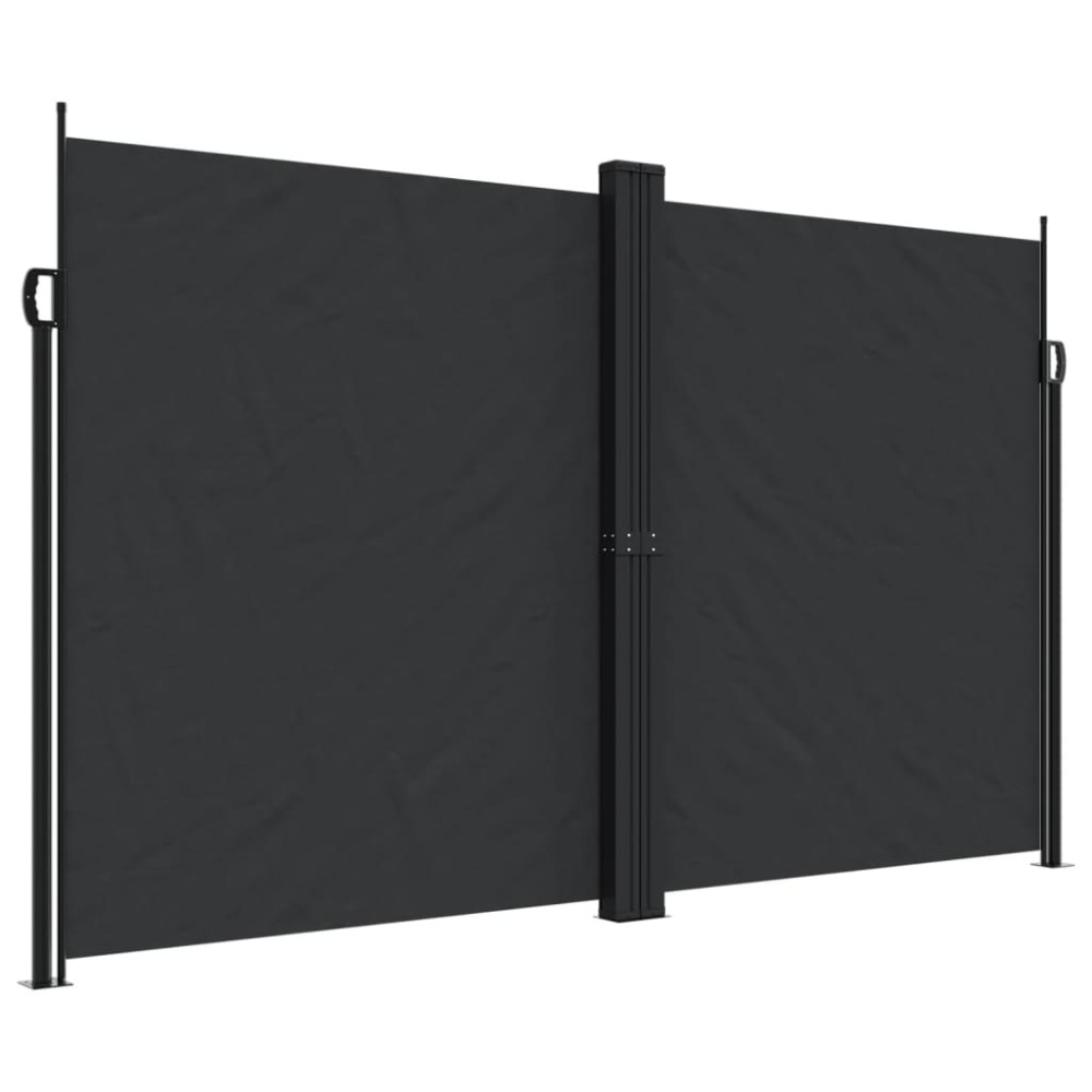 vidaXL Copertină laterală retractabilă, negru, 200x600 cm