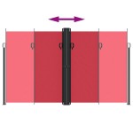 vidaXL Copertină laterală retractabilă, roșu, 200x600 cm