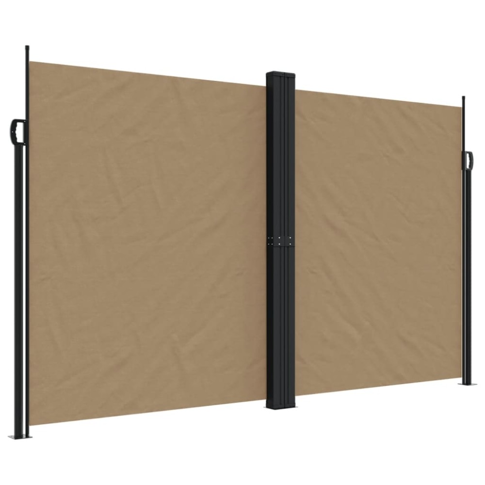 vidaXL Copertină laterală retractabilă, gri taupe, 200x600 cm