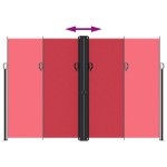 vidaXL Copertină laterală retractabilă, roșu, 220x600 cm