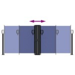vidaXL Copertină laterală retractabilă, albastru, 100 x 1000 cm vidaXL Copertină laterală retractabilă, albastru, 100 x 1000 cm