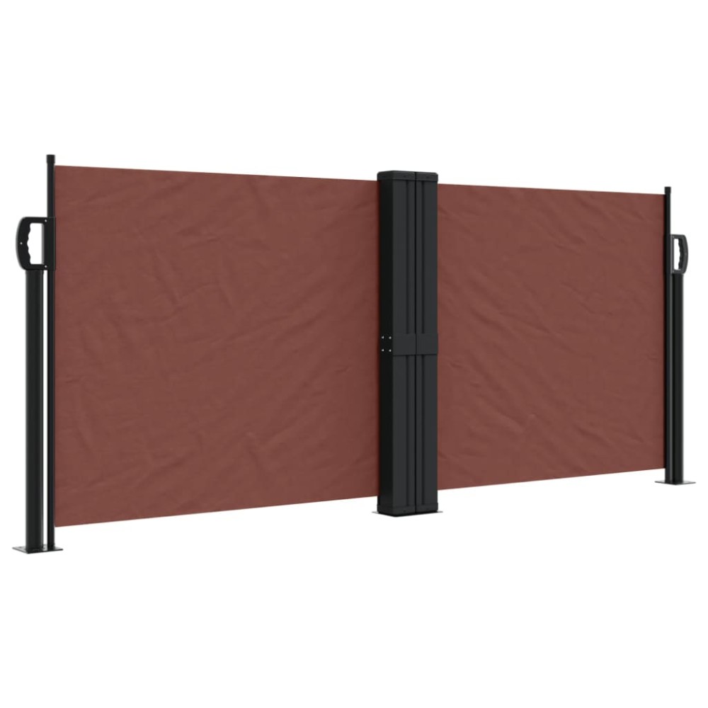 vidaXL Copertină laterală retractabilă, maro, 100 x 1000 cm