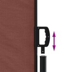 vidaXL Copertină laterală retractabilă, maro, 100 x 1000 cm vidaXL Copertină laterală retractabilă, maro, 100 x 1000 cm